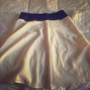 Leather trim skirt